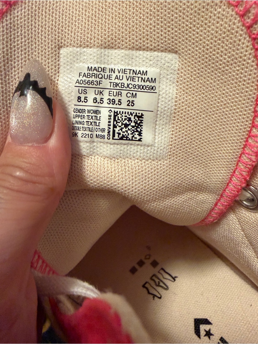 Converse Women’s Hot Pink High-Top Canvas Sneakers - Picture 4 of 4
